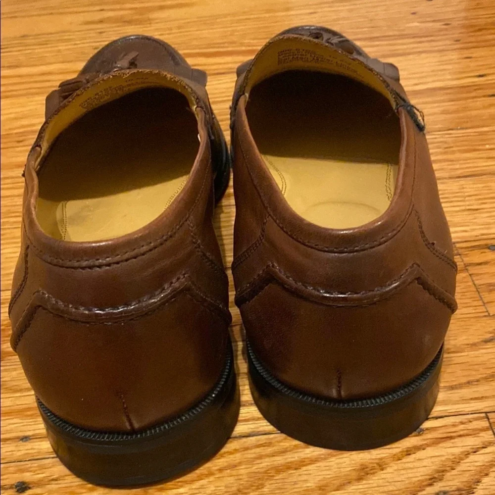 Chaps Brown Leather Loafers Classic Slip-Ons size 10.5